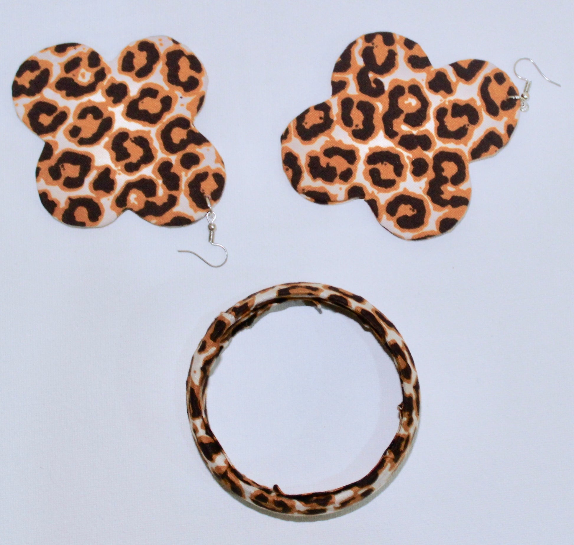 Ankara Earrings and Bangle Set - Nubian Goods