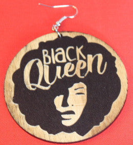 Earrings - Black Queen Afro - Nubian Goods